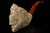 Bacchus Skull Block Meerschaum Pipe Carved by I. Baglan with case 13448