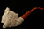 Bacchus Skull Block Meerschaum Pipe Carved by I. Baglan with case 13448