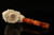 Bacchus Skull Block Meerschaum Pipe Carved by I. Baglan with case 13448