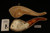 Skull in Claw Block Meerschaum Pipe with custom case 13479
