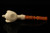 Skull in Claw Block Meerschaum Pipe with custom case 13673