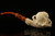 Skull in Claw Block Meerschaum Pipe with custom case 13673
