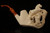 Horses & Pegasus Self Sitter Block Meerschaum  Pipe with custom case 13358