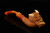 Devil Skull Block Meerschaum Pipe with custom case 14296