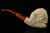 Pirate Skull Block Meerschaum Pipe by I. Baglan with fitted case 14324