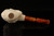 Pirate Skull Block Meerschaum Pipe by I. Baglan with fitted case 14324