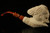 Devil Block Meerschaum Pipe Carved by I. Baglan with CASE 11001