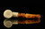Autograph Series Carved Billiard Block Meerschaum Pipe with case M1384