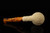 srv - Floral Craved Dublin Block Meerschaum Pipe with custom case 15139