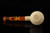 srv - Floral Craved Dublin Block Meerschaum Pipe with custom case 15139