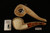 srv - Floral Craved Dublin Block Meerschaum Pipe with custom case 15139