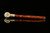 srv - Bent Billiard Churchwarden Block Meerschaum Pipe with fitted case M2138