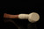 srv - Basket Weave Poker Block Meerschaum Pipe with fitted case  15185