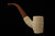 srv - Basket Weave Poker Block Meerschaum Pipe with fitted case  15185