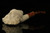 srv - Santa Smoking A Pipe  Self Sitter Block Meerschaum Pipe with fitted case M2184