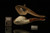 srv - Santa Smoking A Pipe  Self Sitter Block Meerschaum Pipe with fitted case M2184