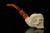 srv - Floral Skull Block Meerschaum Pipe with custom case M2208