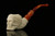 srv - Floral Skull Block Meerschaum Pipe with custom case M2208