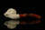 srv - Floral Skull Block Meerschaum Pipe with custom case M2208
