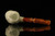 srv - French Soldier Block Meerschaum Pipe with fitted case M2233