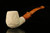 srv - Autograph Series Carved Bent Billiard Block Meerschaum Pipe with case M2245