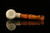 srv - Autograph Series Carved Bent Billiard Block Meerschaum Pipe with case M2245