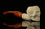 srv - Floral Skull Block Meerschaum Pipe with custom case M2248