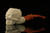 srv - Floral Skull Block Meerschaum Pipe with custom case M2248