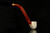 srv - Bent Billiard Churchwarden Block Meerschaum Pipe with fitted case M2324