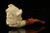 srv - Viking Skull Block Meerschaum Pipe with custom case M2343