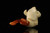 srv - Viking Skull Block Meerschaum Pipe with custom case M2343