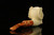 srv - Winged Skull Block Meerschaum Pipe with custom case M2413