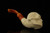 srv - Floral Skull Block Meerschaum Pipe with custom case 15251