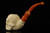 srv - Floral Skull Block Meerschaum Pipe with custom case 15251