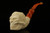 srv - Floral Skull Block Meerschaum Pipe with custom case 15251