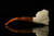 Skull and Snake Block Meerschaum Pipe with pouch M2896