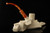 srv - I. Baglan's Famous Castle Block Meerschaum Pipe with chest presentation case 15312