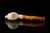 srv - Skull in Hand Block Meerschaum Pipe with custom case M3040