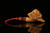 srv - Skull with Wings Block Meerschaum Pipe with fitted case M3041