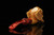 srv - Skull with Wings Block Meerschaum Pipe with fitted case M3041
