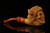 srv - Viking Skull Block Meerschaum Pipe with custom case M3099
