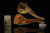 srv - Viking Skull Block Meerschaum Pipe with custom case M3099