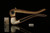 srv - Lattice Bent Billiard Churchwarden Block Meerschaum Pipe with fitted case M3144