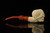srv - Carved Skull Block Meerschaum Pipe with fitted case M3208