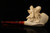 srv Dolphin and Angel by Cevher Block Meerschaum Pipe with case 15374