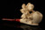 srv Dolphin and Angel by Cevher Block Meerschaum Pipe with case 15374