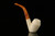 srv - Self Sitter Rhodesian Block Meerschaum Pipe with fitted case M3259