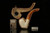srv - Self Sitter Rhodesian Block Meerschaum Pipe with fitted case M3259