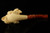 srv - Chief Skull Block Meerschaum Pipe with fitted case 15381