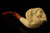 srv - Chief Skull Block Meerschaum Pipe with fitted case 15381